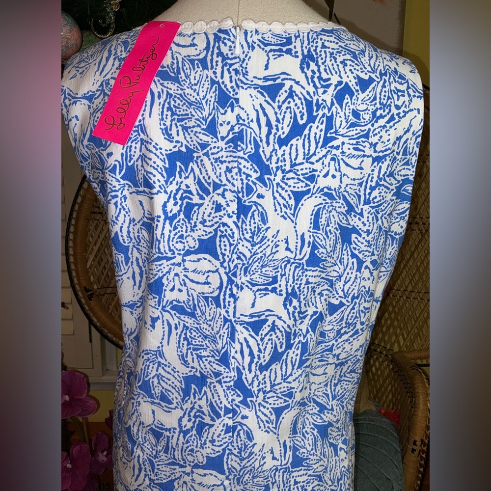 Lilly Pulitzer NWT Melani Dress Coastal Blue Fancy Feet Size 0,14 - Picture 8 of 9